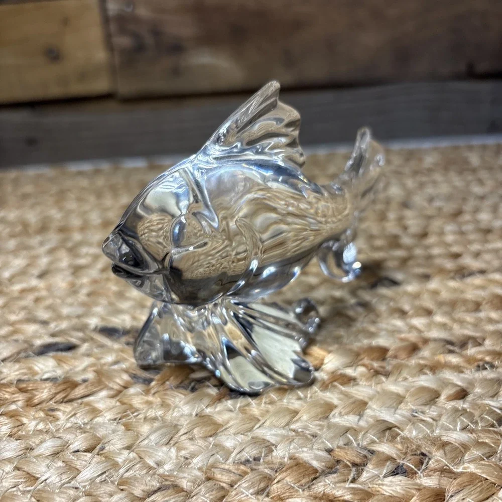 Princess House Pets 24% Lead Crystal Goldfish Figurine Germany